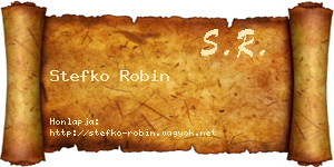 Stefko Robin névjegykártya